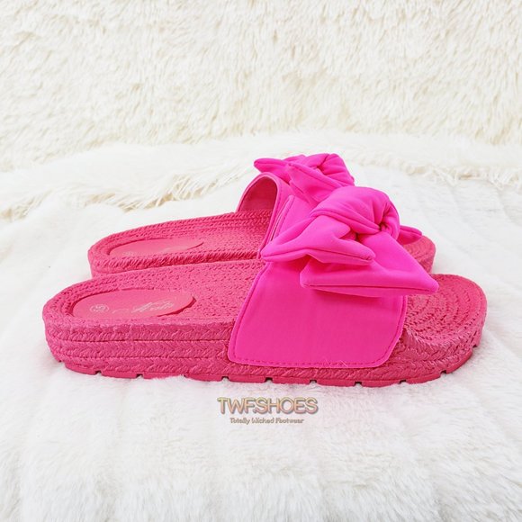 Women's Pink Slide Sandals - Picture 5 of 9